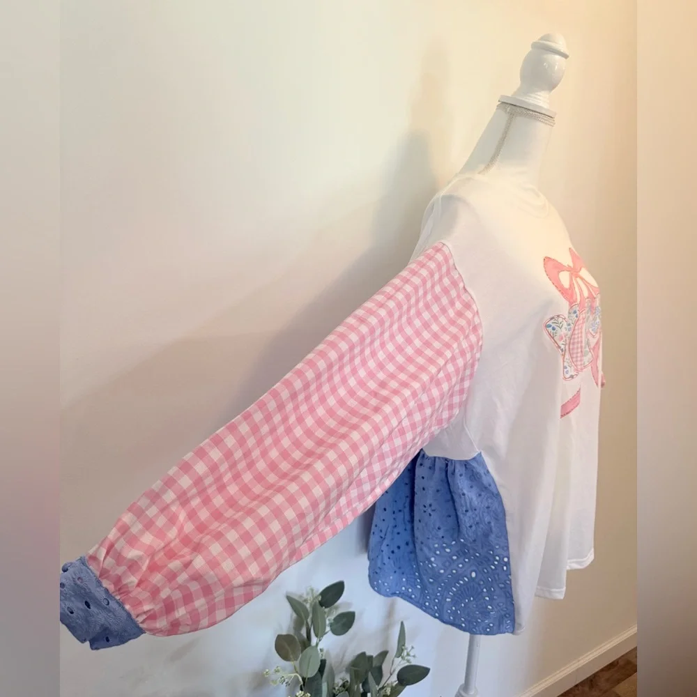 🩵🩷 Pink & Blue ‘MAMA’ Top 🩷🩵 - Picture 3 of 5